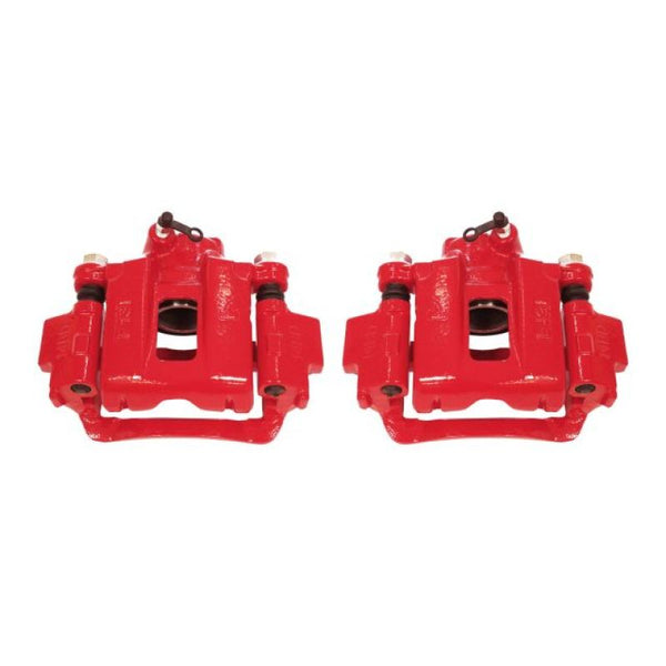 Power Stop 03-09 Toyota 4Runner Rear Red Calipers w/Brackets - Pair - Bull Strap