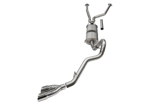 Corsa 22-25 Toyota Tundra 4WD 3in Sport Cat-Back Side Exit Exhaust System w/ Twin 4in Polished Tips - Bull Strap