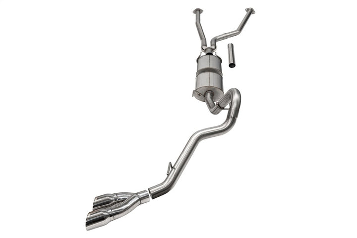 Corsa 22-25 Toyota Tundra 4WD 3in Sport Cat-Back Side Exit Exhaust System w/ Twin 4in Polished Tips - Bull Strap