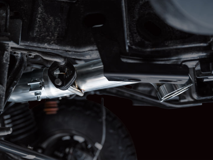 AWE Tuning 22-24 Ford Bronco Raptor 4WD Dual BashGuards Cat-Back SwitchPath Exhaust (No Tips) - Bull Strap