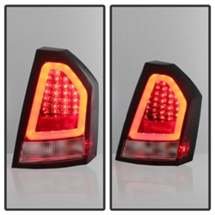 Spyder Chrysler 300C 08-10 V2 Light Bar LED Tail Lights - Red Clear ALT-YD-C308V2-LED-RC - Bull Strap
