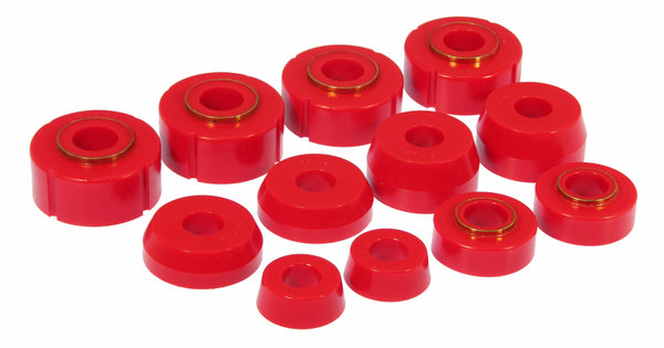 Prothane 66-79 Ford F100-350 4wd Body Mount - Red - Bull Strap