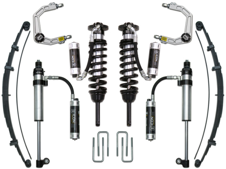 ICON 05-15 Toyota Tacoma 0-3.5in/16-17 Toyota Tacoma 0-2.75in Stage 9 Suspension System w/Billet Uca - Bull Strap