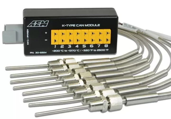 AEM 8 Channel K-Type Thermocouple EGT CAN Module - Bull Strap