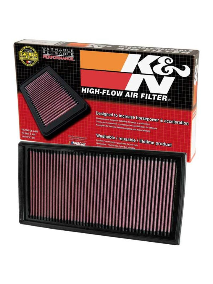 K&N 08 Mercedes Benz CLK63 AMG 6.3L Drop In Air Filter - Bull Strap