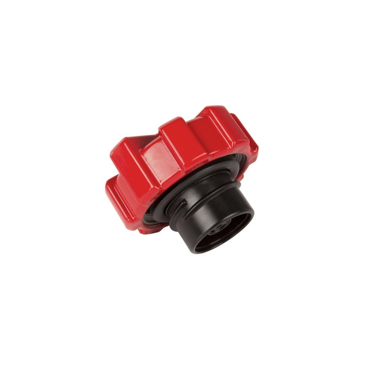 Rugged Ridge 07-20 Jeep Wrangler JK/JL / 2020 Gladiator JT Red Aluminum Elite Fuel Cap - Bull Strap