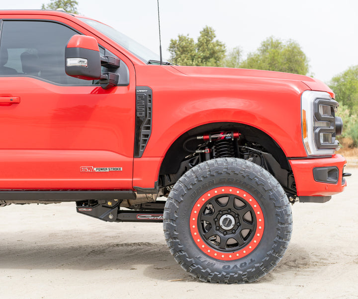 Carli 2023+ Ford F250/350 4x4 Radius Arm Drop Brackets - 5.5in Lift - Bull Strap