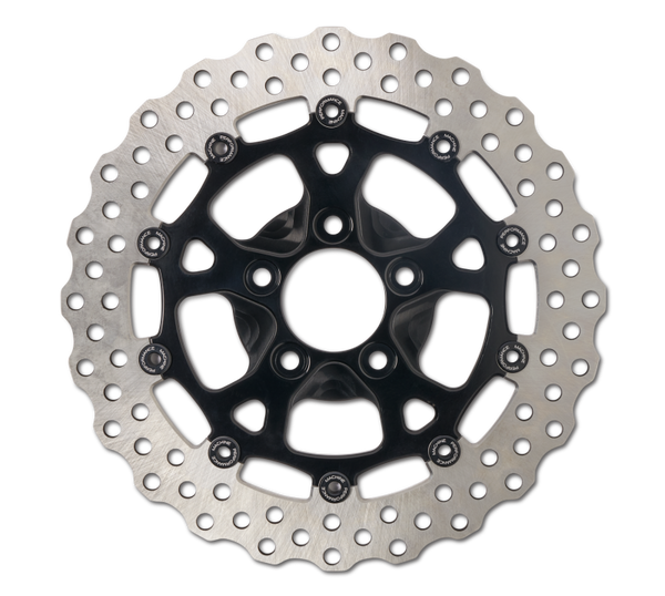 Performance Machine Disc Carr Dominator 320Mm X .20 Ff No O/S Front Black Ano - Bull Strap
