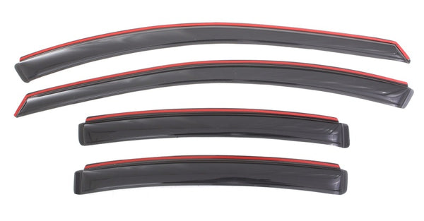 AVS 11-15 Chevy Cruze Ventvisor In-Channel Front & Rear Window Deflectors 4pc - Smoke - Bull Strap