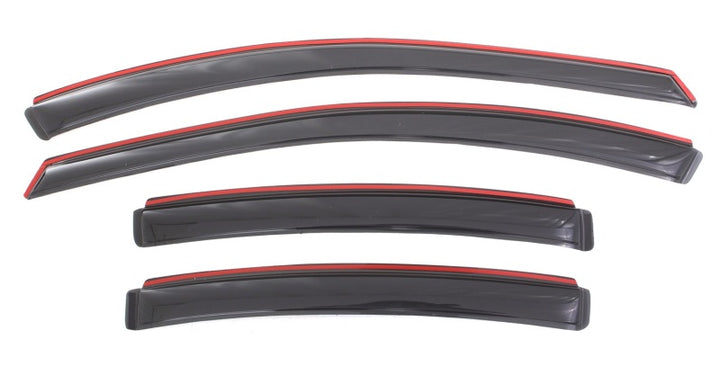 AVS 11-15 Chevy Cruze Ventvisor In-Channel Front & Rear Window Deflectors 4pc - Smoke - Bull Strap