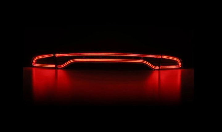 AlphaRex 15-23 Dodge Charger NOVA-Series Prismatic LED Tail Lights Black - Bull Strap