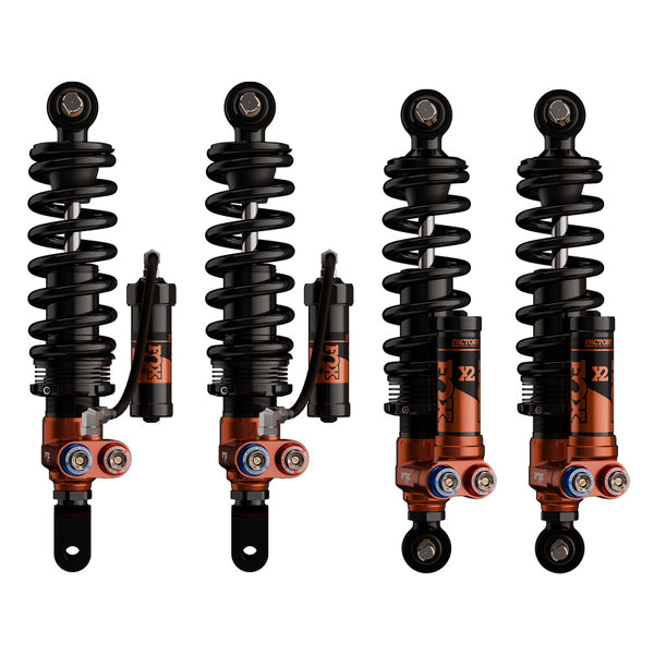 Fox Performance 14-19 Chevrolet Corvette C7 2.0 Coilover Reservoir Shock Kit - Adjustable - Bull Strap