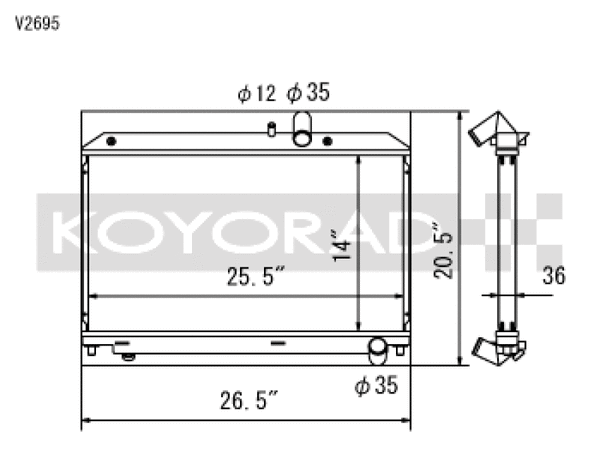 Koyo 04-08 Mazda RX-8 1.3L (MT) Radiator - Bull Strap