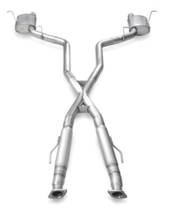 Stainless Works 11-20 Jeep Grand Cherokee 5.7L 3in Legend Catback Exhaust w/X-Pipe (Uses OEM Tips) - Bull Strap