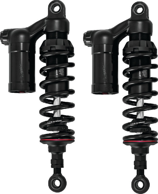 Progressive Harley Bagger 990 Series Shocks 12.0in Standard - Black - Bull Strap