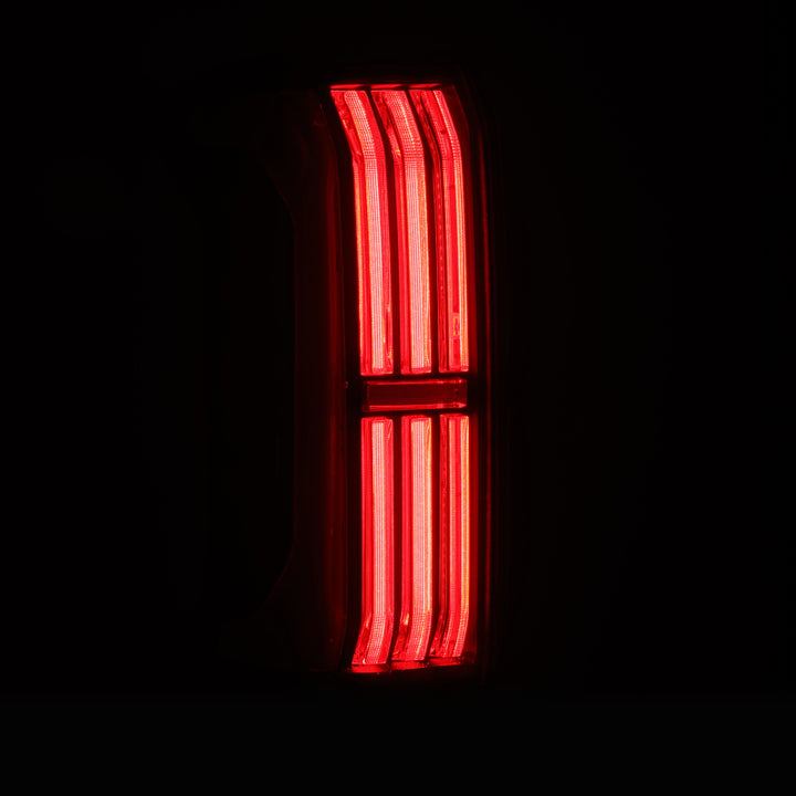AlphaRex 24-25 Toyota Tacoma NOVA-Series LED Prismatic Tail Lights - Alpha-Black - Bull Strap