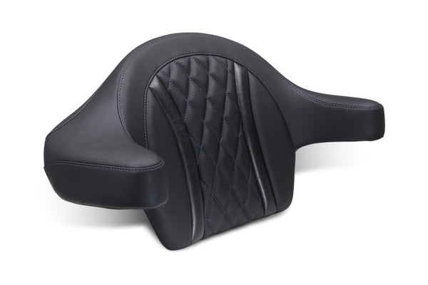 Mustang 23-25 Harley CVO Road Glide (ST) Deluxe Diamond Ext Arm Wrap-around Backrest Black - Bull Strap