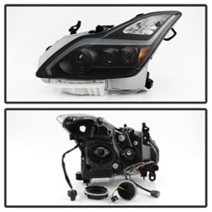 xTune Infiniti G37 Coupe (non-AFS) 08-15 Projector Headlights - Black PRO-JH-IG3708-2D-LB-BK - Bull Strap