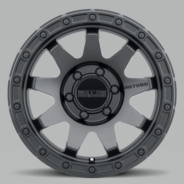 Method MR317 20x9 +18mm Offset 6x5.5 106.25mm CB Matte Black Wheel - Bull Strap