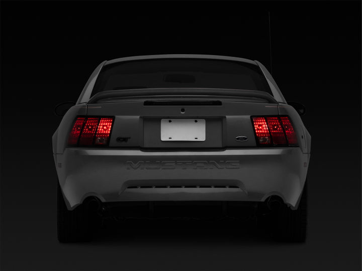 Raxiom 96-04 Ford Mustang Excluding 99-01 Cobra Sequential Tail Light Kit (Plug-and-Play Harness) - Bull Strap