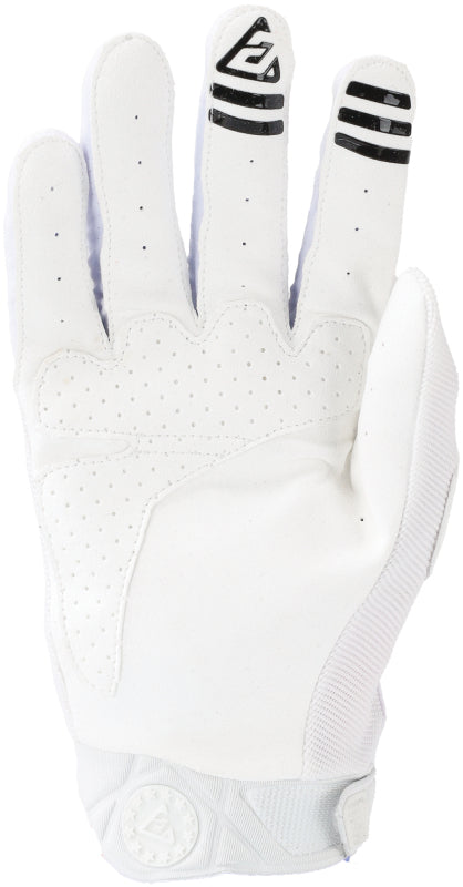 Answer 25 Peak Gloves White/Black - Medium - Bull Strap