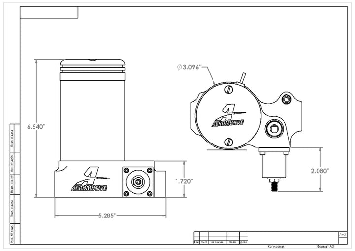 Aeromotive A2000 Drag Race Carbureted Fuel Pump - Bull Strap