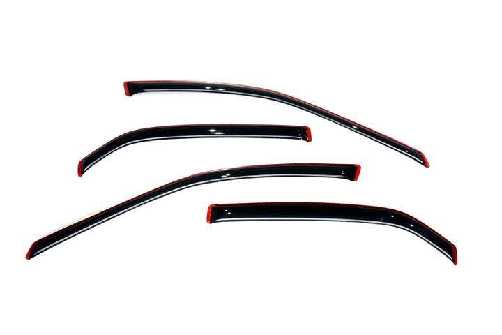 AVS 98-02 Honda Accord Ventvisor In-Channel Front & Rear Window Deflectors 4pc - Smoke - Bull Strap