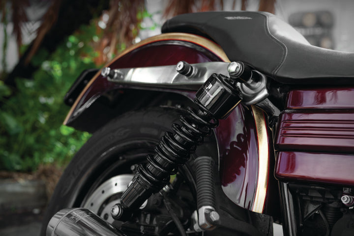 Progressive Harley 412 Series Shocks 13.5in - Black - Bull Strap
