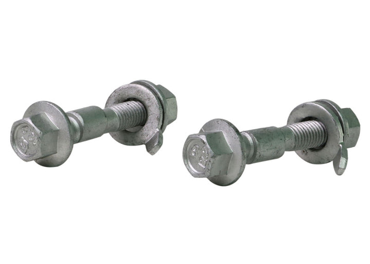 Whiteline 89-98 Nissan 240SX S13 & S14 Front / 6/09+ Chevy Cruze JG Camber Adjusting Bolt Kit - 12mm - Bull Strap