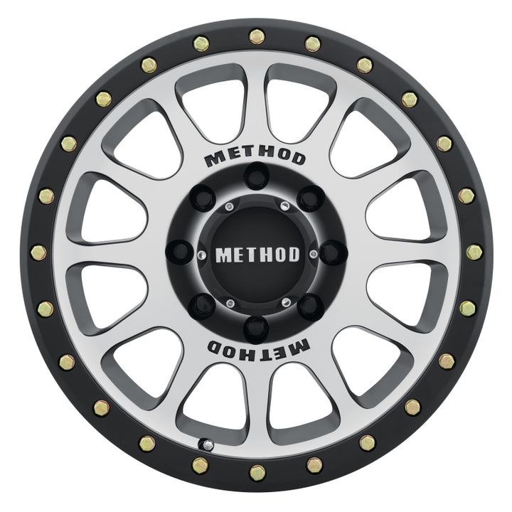 Method MR305 NV 17x8.5 0mm Offset 8x6.5 130.81mm CB Machined/Black Street Loc Wheel - Bull Strap