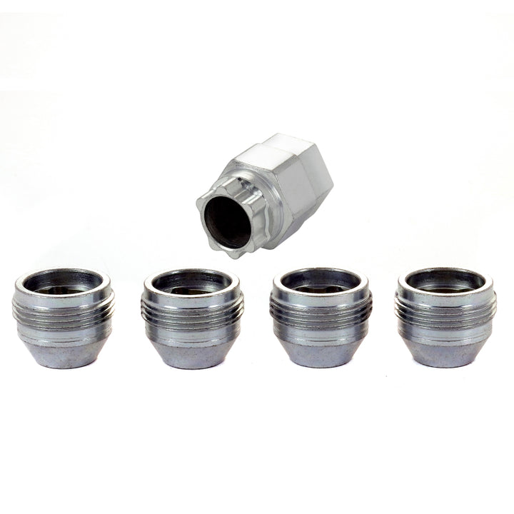 McGard Wheel Lock Nut Set - 4pk. (Under Hub Cap / Cone Seat) M12X1.5 / 19mm & 21mm Hex / .775in. L - Bull Strap