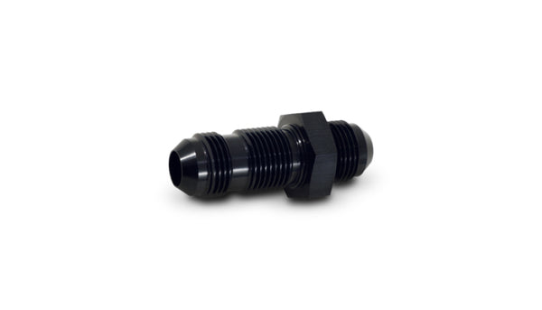 Vibrant -10AN Flare Straight Bulkhead Adapter Fitting - Aluminum - Bull Strap