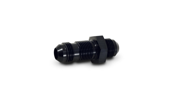 Vibrant -16AN Flare Straight Bulkhead Adapter Fitting - Aluminum - Bull Strap