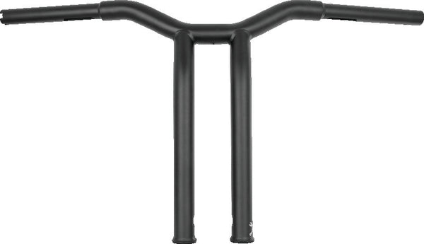 Burly Brand Dominator Raked Bar 14in - Matte Black - Bull Strap
