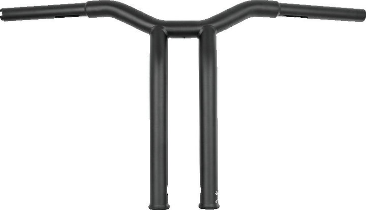 Burly Brand Dominator Raked Bar 14in - Matte Black - Bull Strap