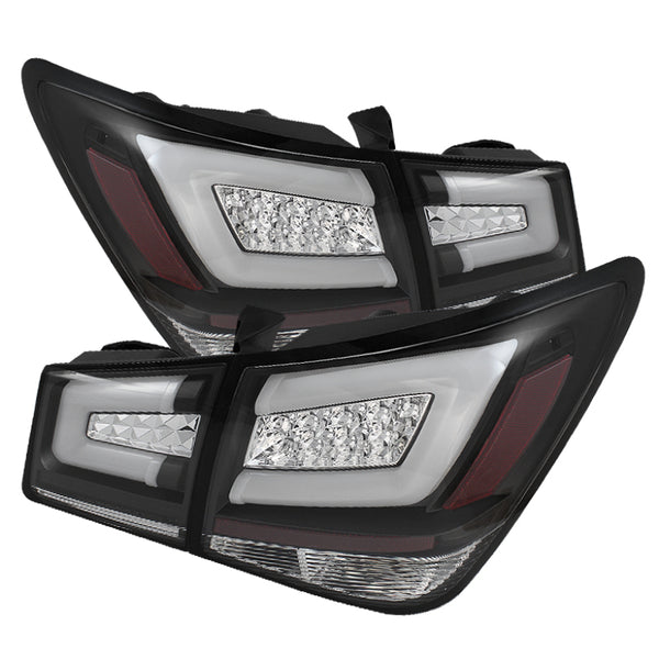 Spyder Chevy Cruze 2011-2014 Light Bar LED Tail Lights Black ALT-YD-CCRZ11-LBLED-BK - Bull Strap