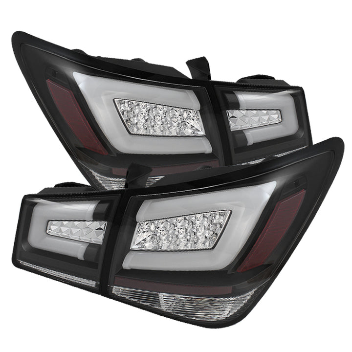Spyder Chevy Cruze 2011-2014 Light Bar LED Tail Lights Black ALT-YD-CCRZ11-LBLED-BK - Bull Strap