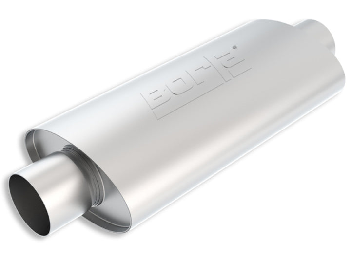 Borla XR-1 Racing Sportsman 3 inch Outlet / 3 inch Inlet Round, Oval or Offset Muffler - Bull Strap