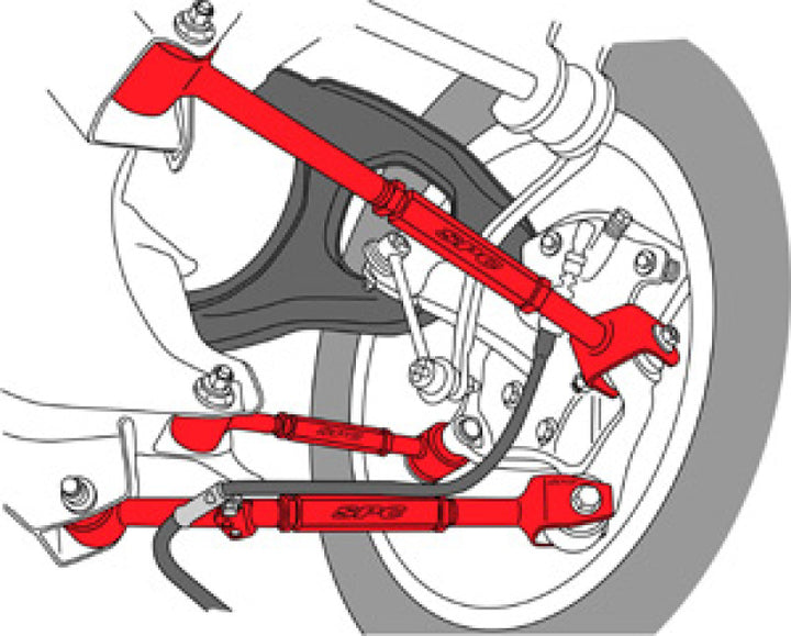 SPC Performance 08-13 Honda Accord/09-13 Acura TSX/TL Rear Adjustable Control Arm (Set of 3) - Bull Strap