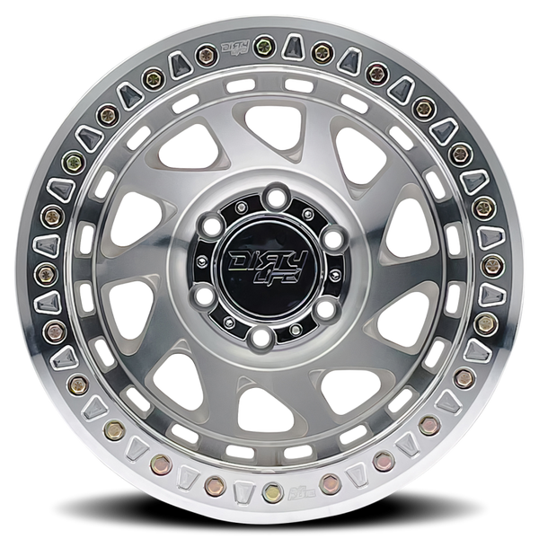 Dirty Life 9313 Enigma Race 17x9 / 6x139.7 BP / -38mm Offset / 106mm Hub Machined Wheel - Bull Strap