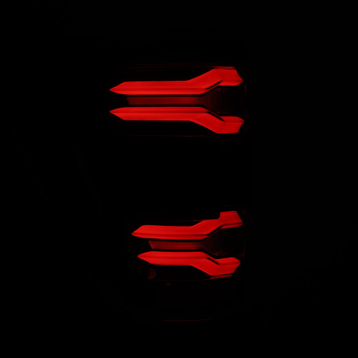AlphaRex 21-23 Ford F-150 LUXX LED Taillights - Alpha-Black w/ BLIS - Bull Strap