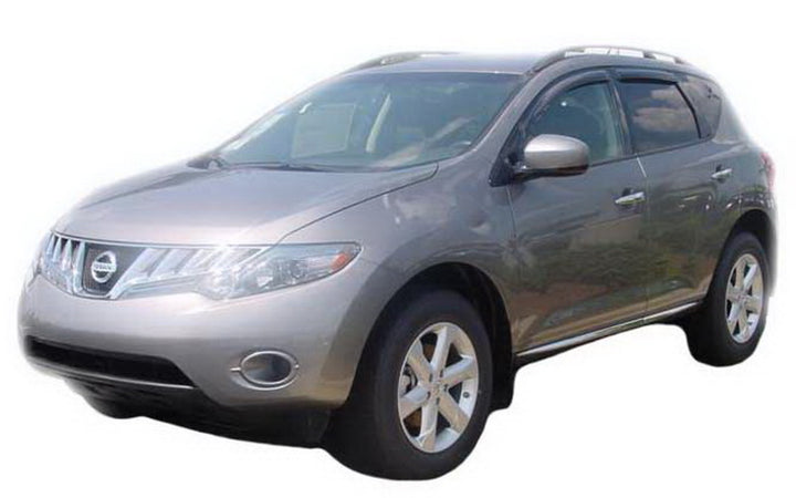 AVS 09-14 Nissan Murano Ventvisor Outside Mount Window Deflectors 4pc - Smoke - Bull Strap