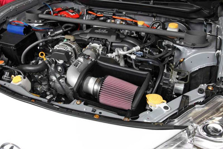 K&N 13 Subaru BRZ 2.0L / 13 Scion FR-S 2.0L Silver 69 Series Typhoon Intake - Bull Strap