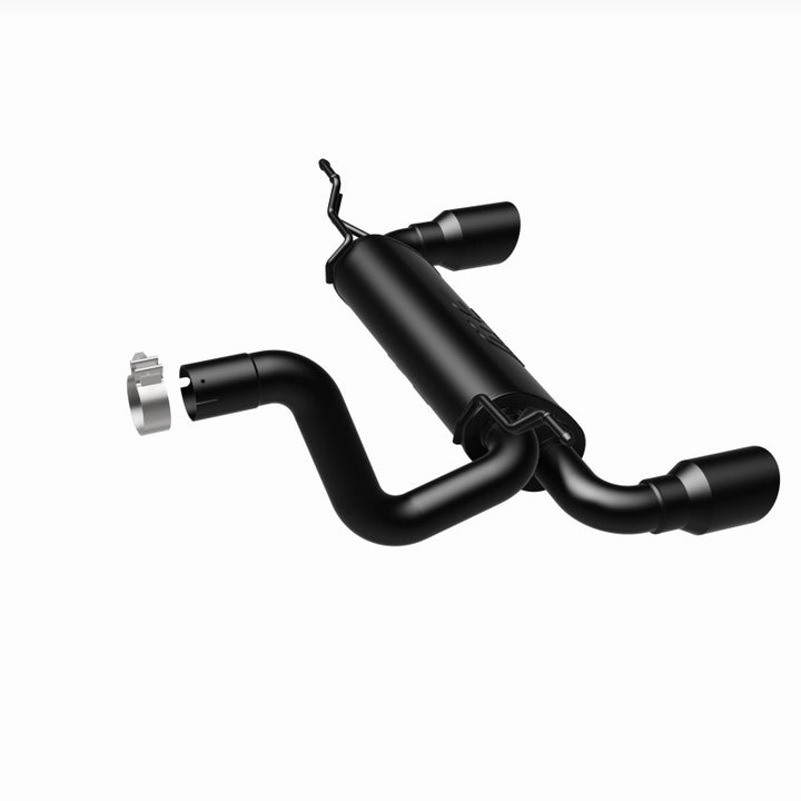 MagnaFlow 2018+ Jeep Wrangler 3.6L Dual Black Tip Axle-Back Exhaust - Bull Strap