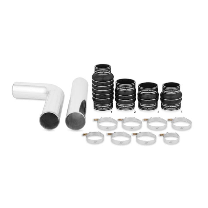 Mishimoto 03-07 Dodge 5.9L Cummins Intercooler Kit w/ Pipes (Silver) - Bull Strap