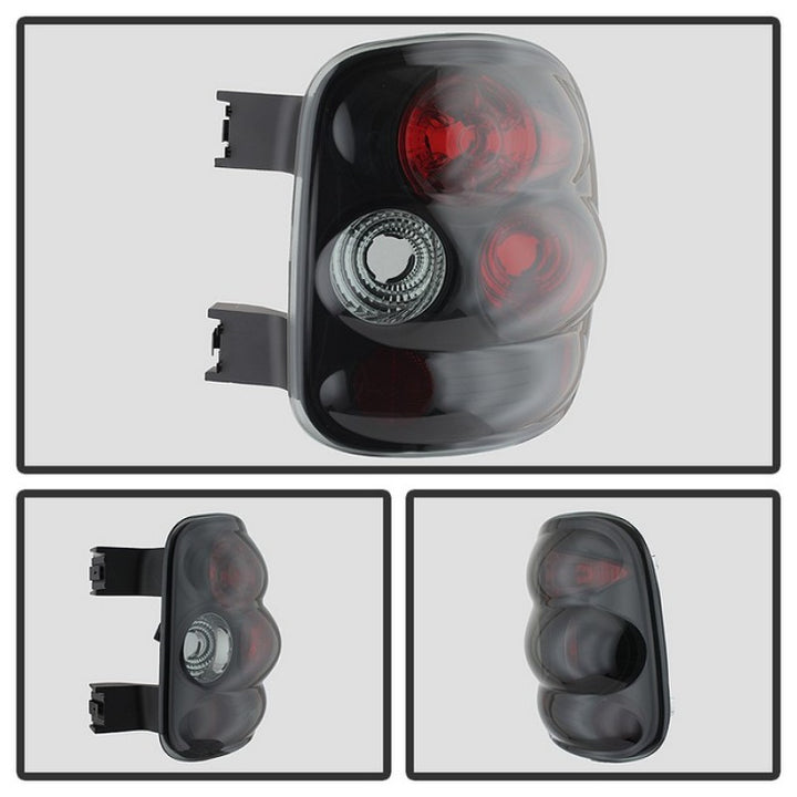 Spyder Chevy Silverado Stepside 99-04 Euro Style Tail Lights Black Smoke ALT-YD-CS99STS-BSM - Bull Strap