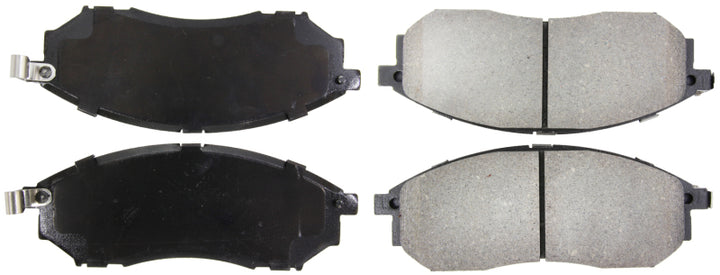 StopTech Performance 06-08 350Z w/ Std Brakes / 06-08 Infiniti G35 Front Brake Pads - Bull Strap