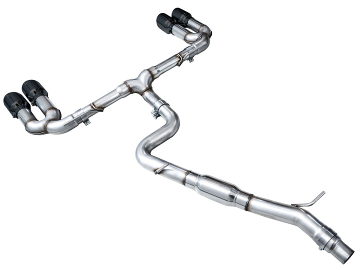 AWE 22-24 Audi 8Y S3 Track Edition Exhaust  - Diamond Black Tips - Bull Strap