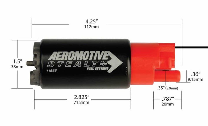Aeromotive 325 Series Stealth In-Tank Fuel Pump - E85 Compatible - Compact 38mm Body - Bull Strap