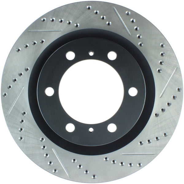 StopTech Slotted & Drilled Sport Brake Rotor - Bull Strap